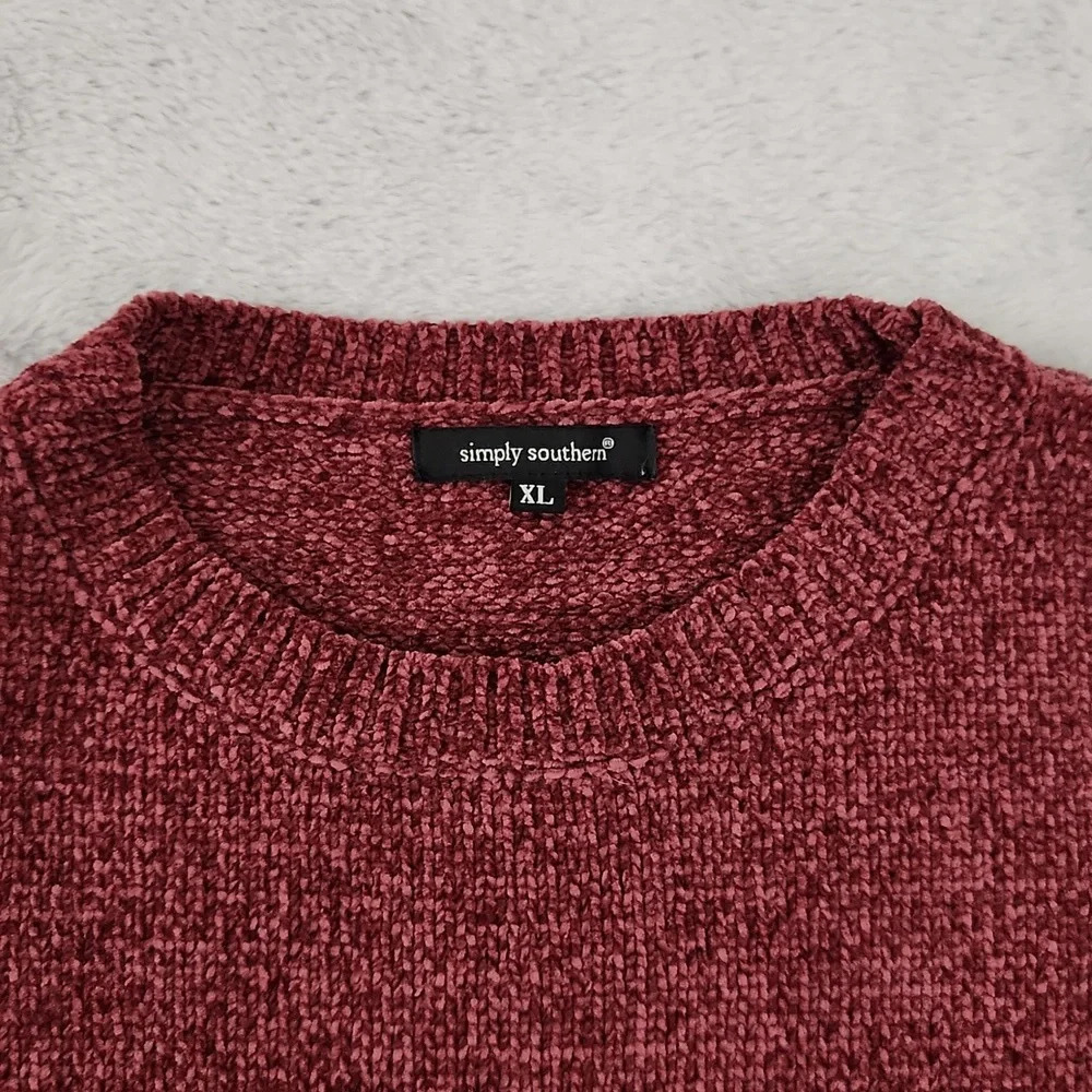 SIMPLY SOUTHERN purple knit sweater size XL - Picture 7 of 11